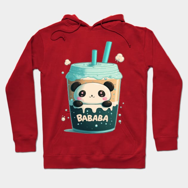 Kawaii Cute Panda Bubble Tea Hoodie by Kertz TheLegend